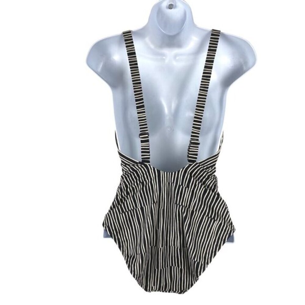 Athleta Hermosa One Piece Swimsuit Black White Striped Women's XS - Picture 5 of 9